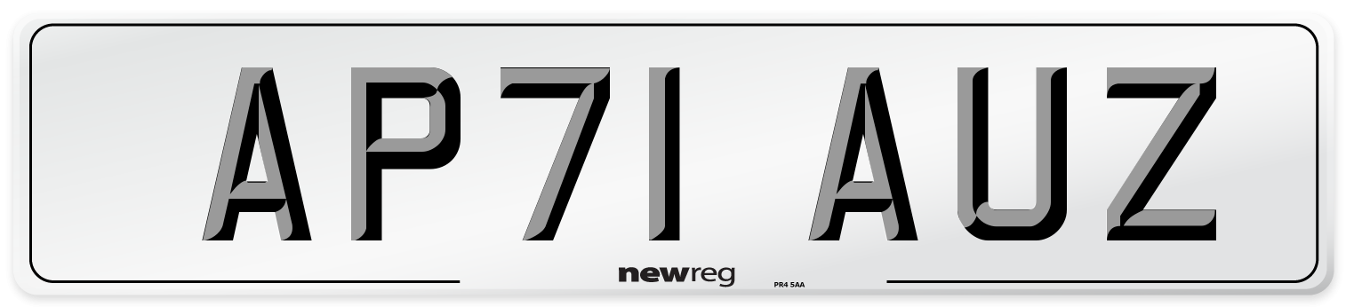 AP71 AUZ Number Plate from New Reg